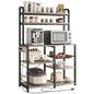 Spacious Steel Framed Bakers Rack with Power Strip