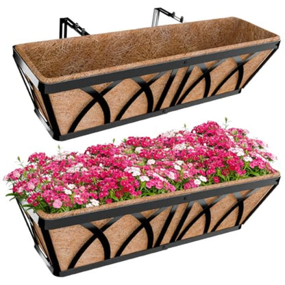 Balcony Flower Boxes with Coco Liner