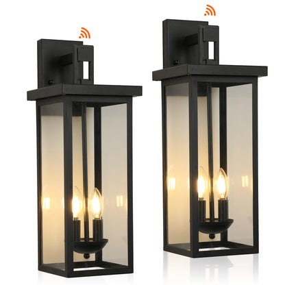 Weatherproof Exterior Wall Lantern with Dusk to Dawn Sensor