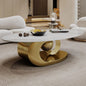 Modern Oval Stone Coffee Table