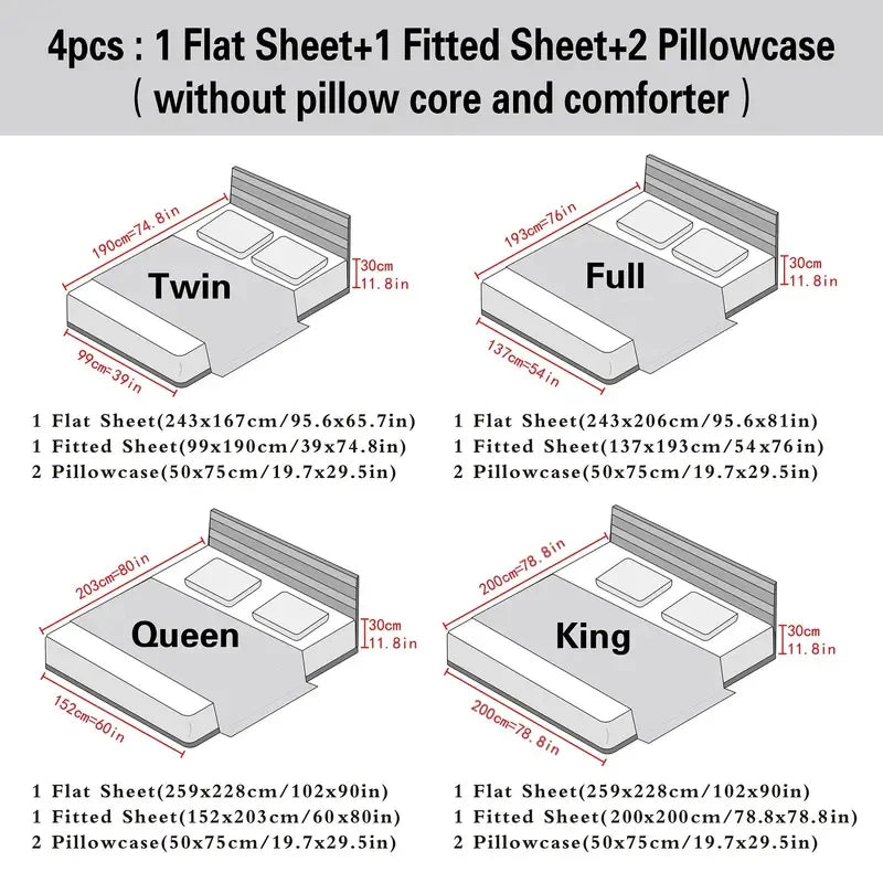 Vintage Floral Fitted Sheet Set | 3-Piece Deep Pocket Microfiber Bedding