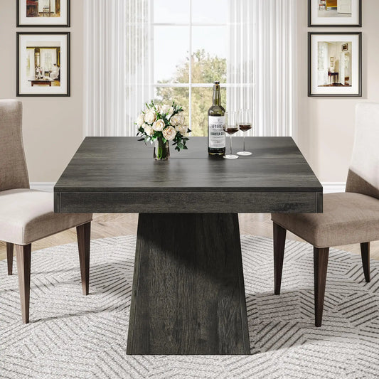 Farmhouse Style Wooden Dining Room Table for 4
