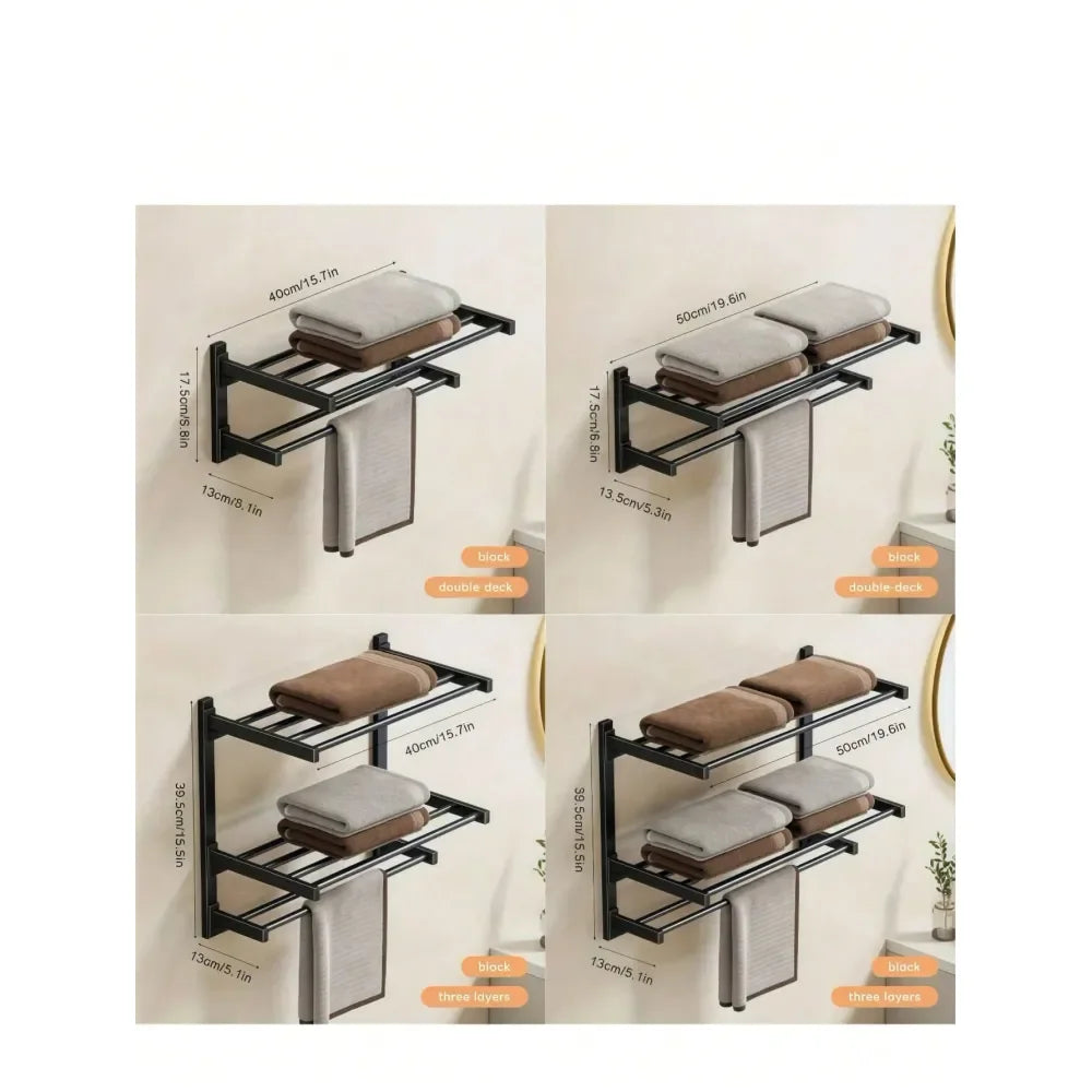 Wall Mounted Aluminum Towel Rack