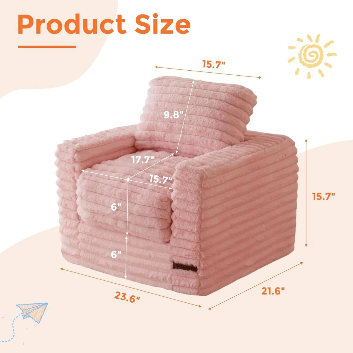Kids Cozy Bean Bag Chair