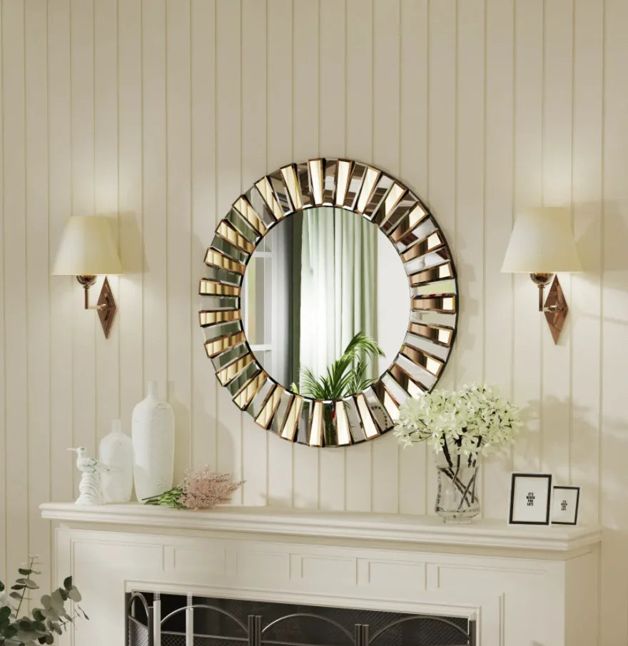 Gorgeous Large Round Decorative Accent Mirror
