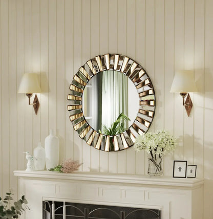 Gorgeous Large Round Decorative Accent Mirror