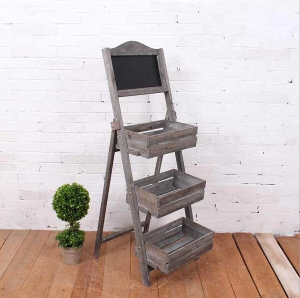 Folding Ladder 3-Tier Plant Stand