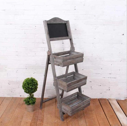 Folding Ladder 3-Tier Plant Stand