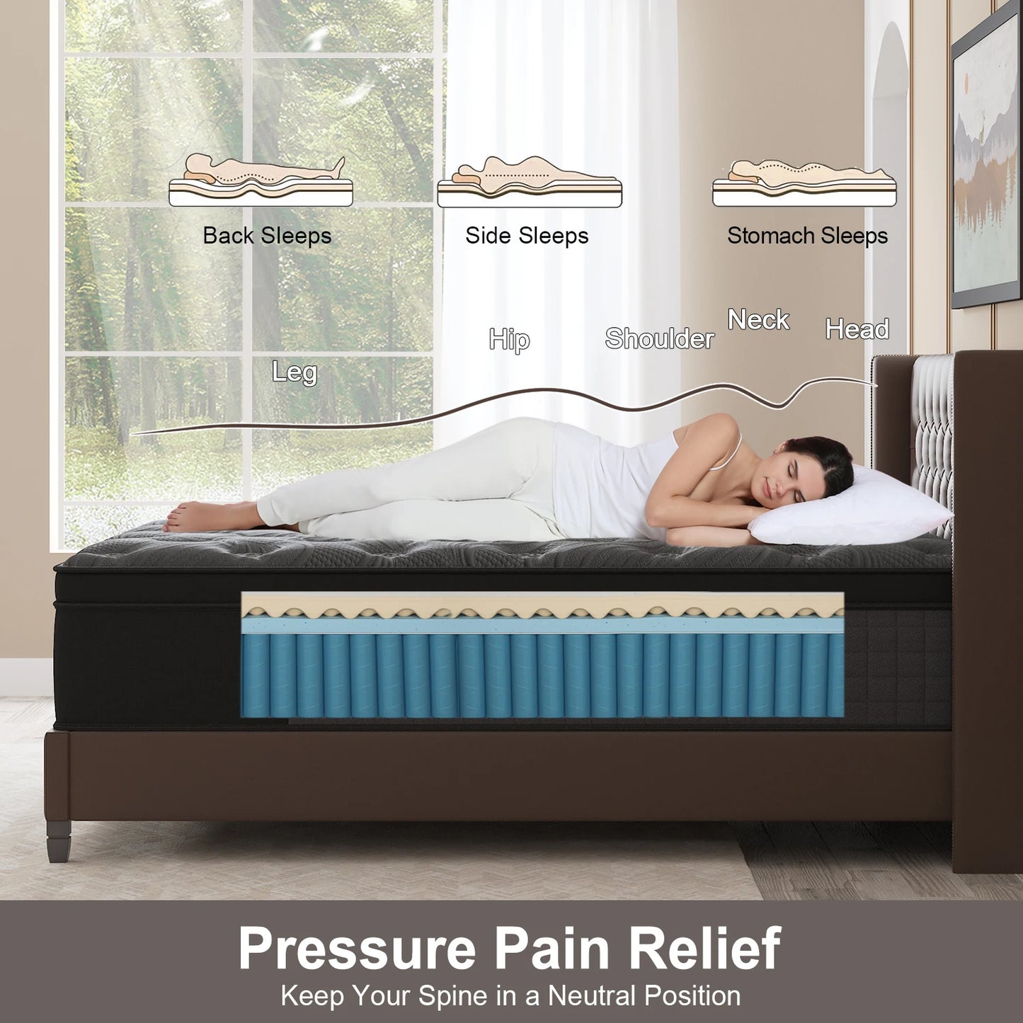 Luxury Hybrid Memory Foam Mattress