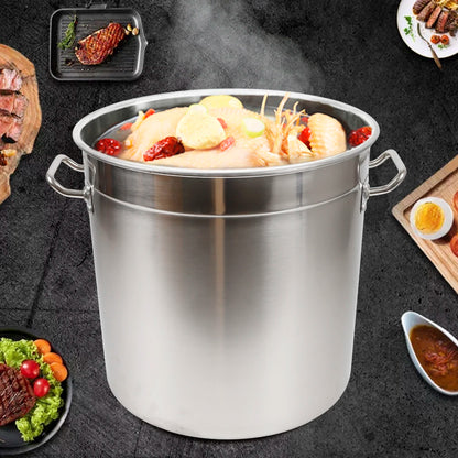 Large Capacity Stainless Steel Stock Pot with Lid