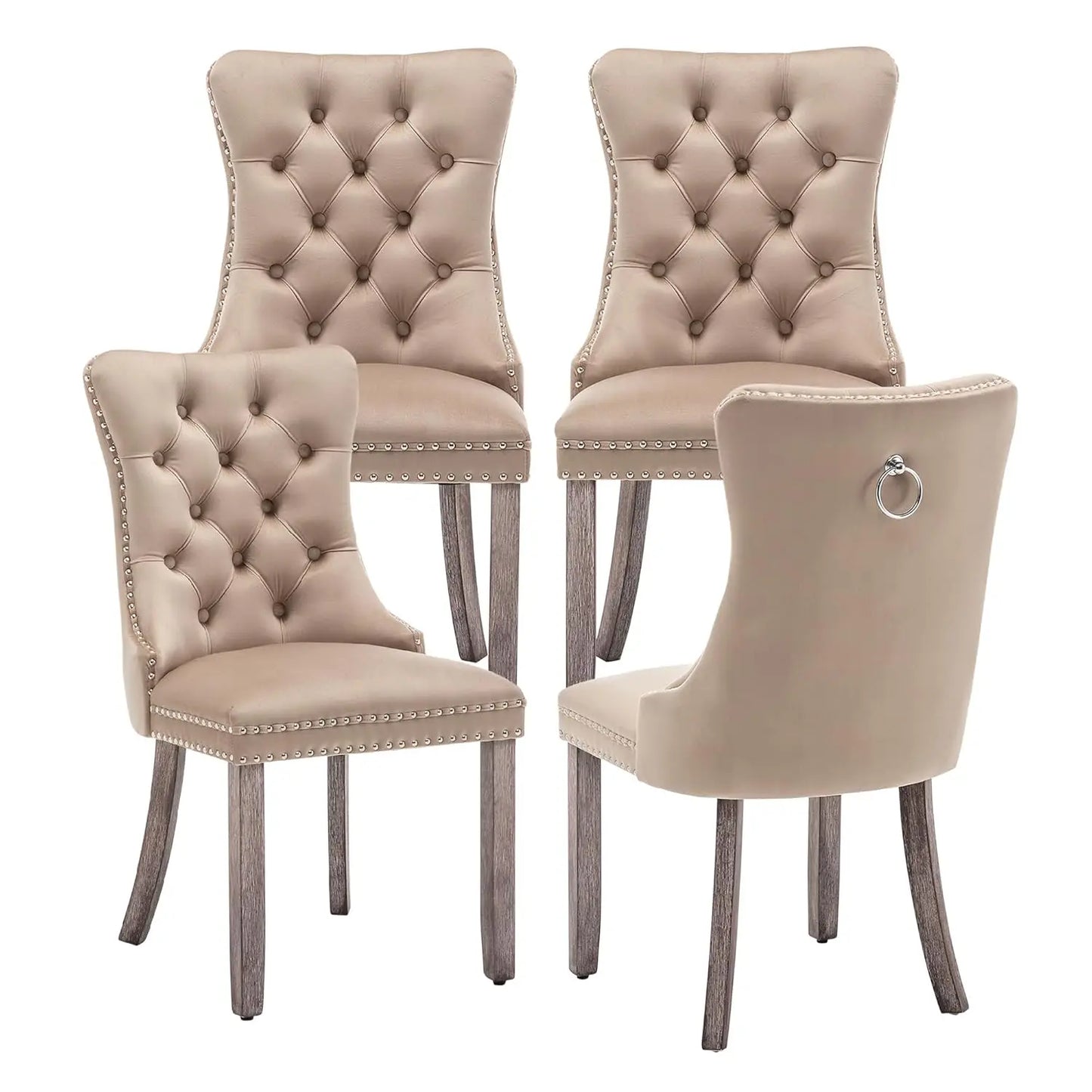 Modern Wingback Dining Room Chair Set