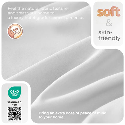Cool & Soft 4-Piece Microfiber Sheet Set | Deep Pocket Bed Sheets Up to 18"