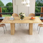Expandable Dining Room Table with Fluted Base