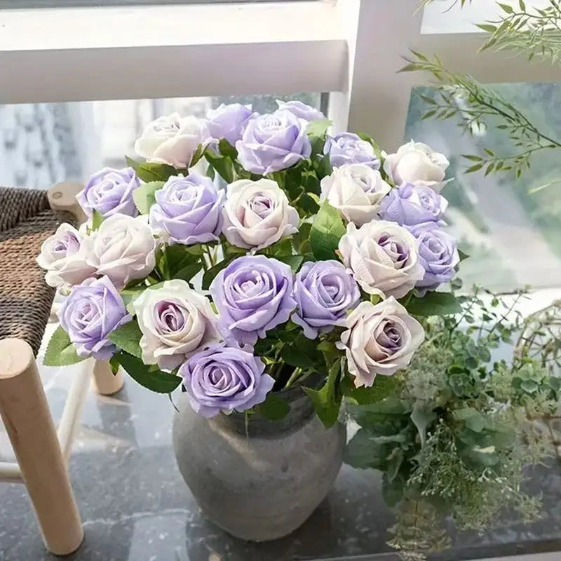 Velvet Artificial Rose Stems | Realistic Silk Flowers for Wedding & Home Décor