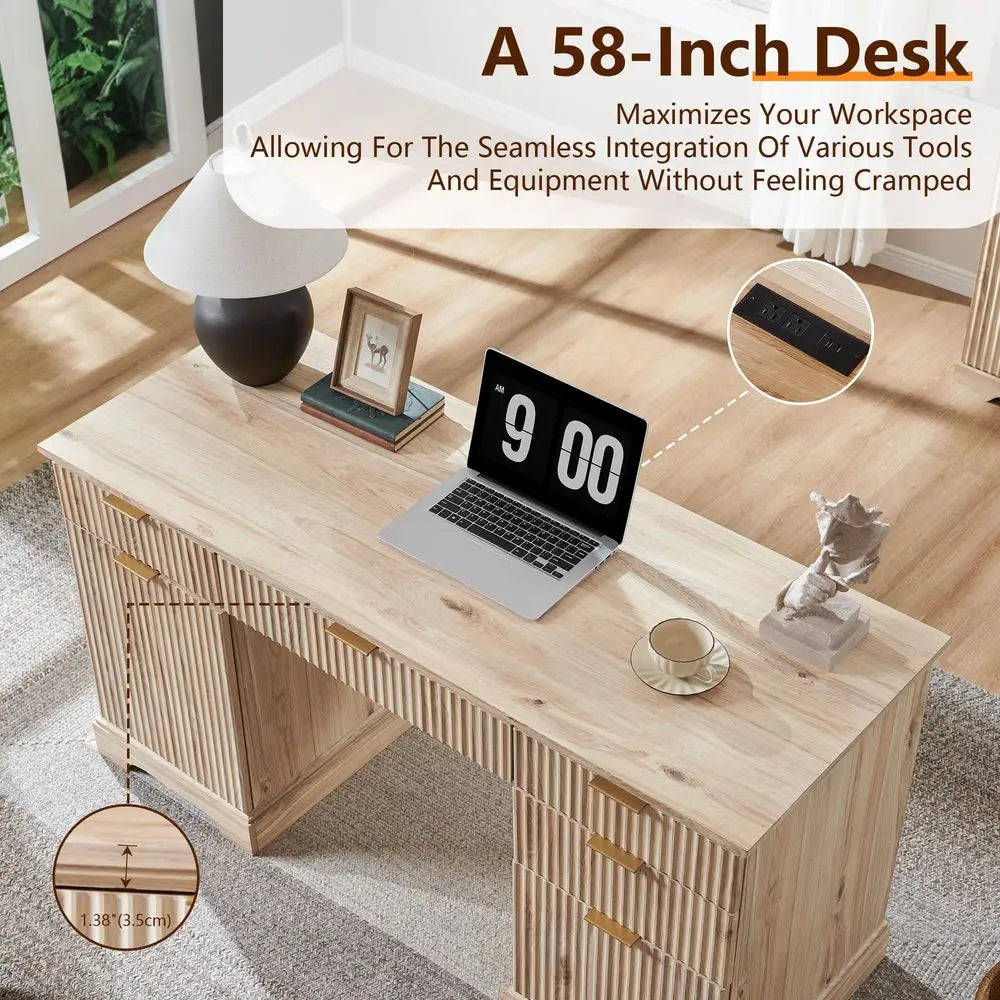 Modern Executive Desk with Storage