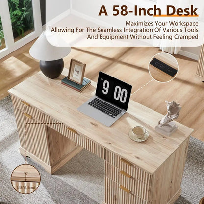Modern Executive Desk with Storage