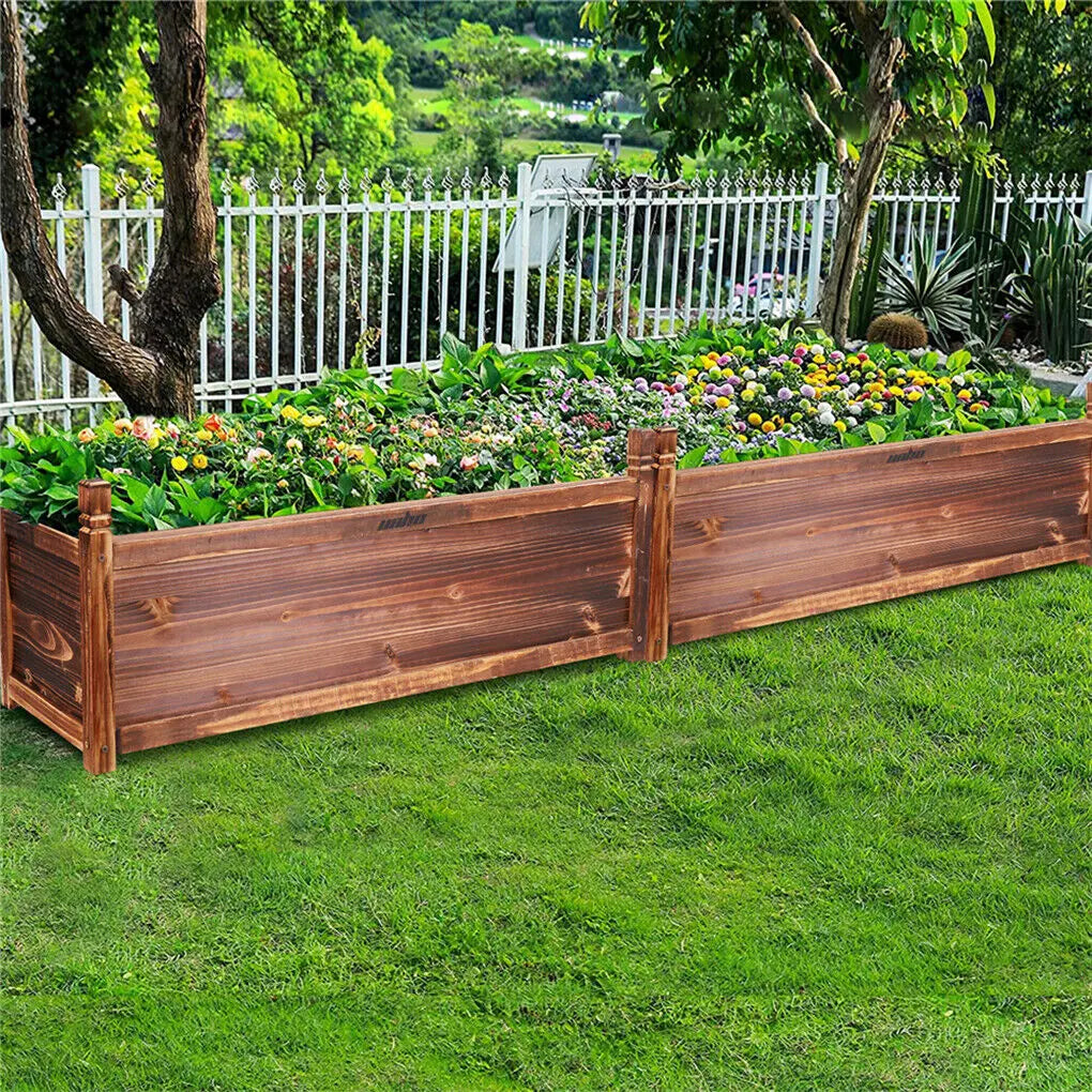 Solid Pine Raised Garden Planter Box
