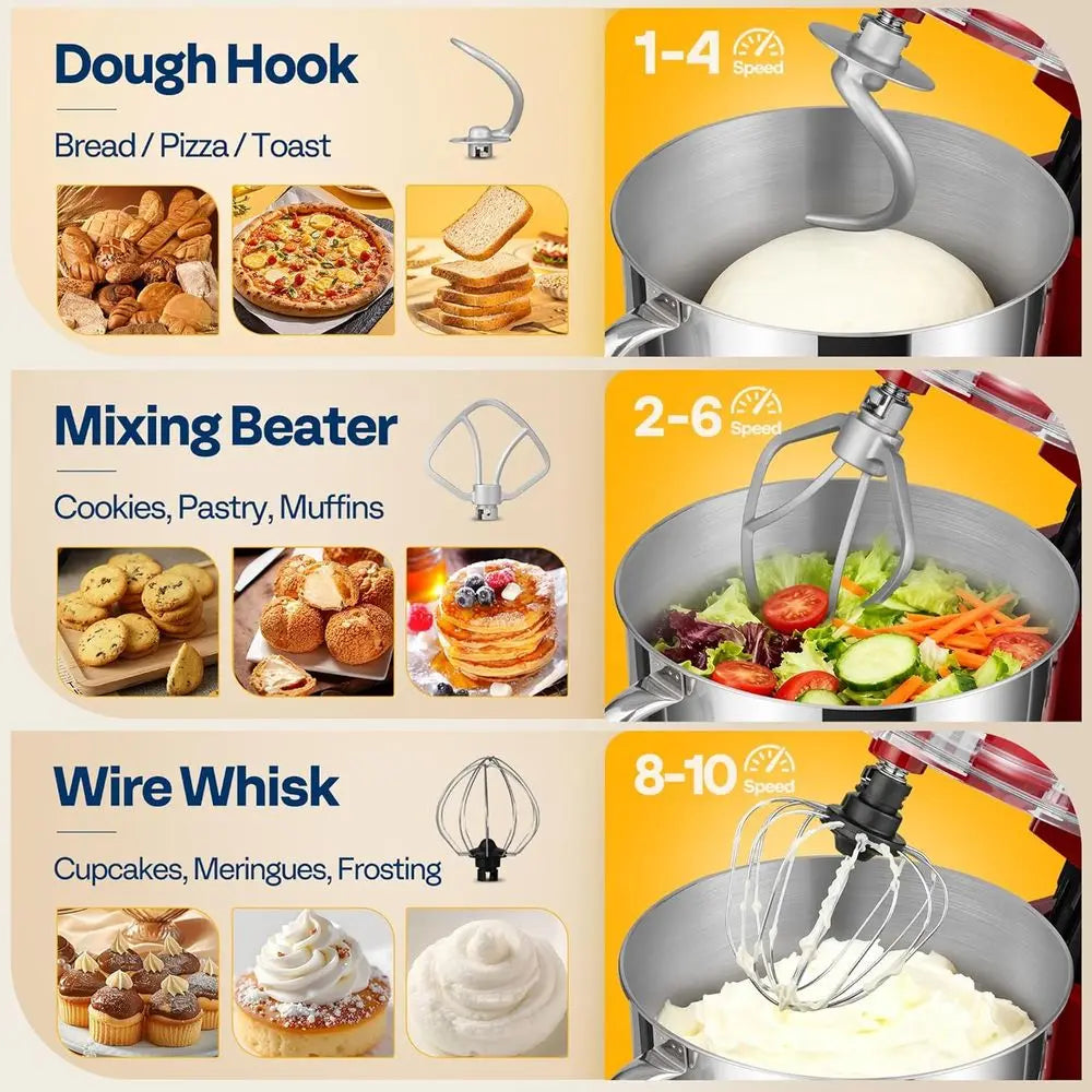 High-Performance Electric Stand Mixer with Accessories