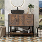Rustic Bathroom Vanity with Ceramic Sink