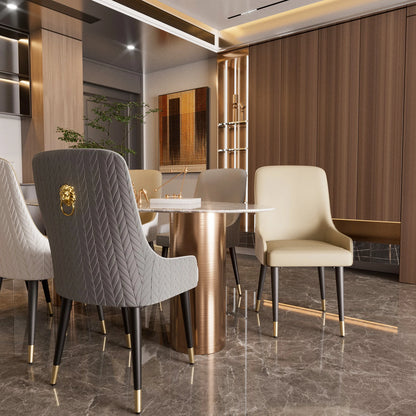 Modern Dining Room Chairs with High Tufted Back