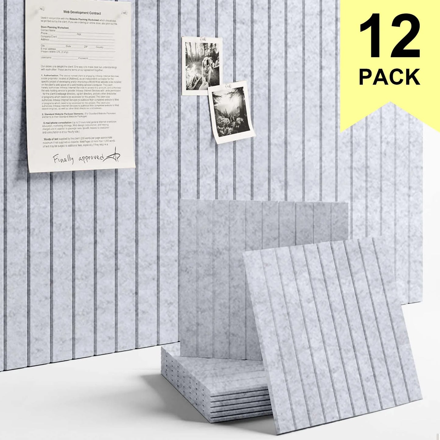 DIY Felt Wall Tiles Bulletin Board | High-Density Decorative Pin Board Panels