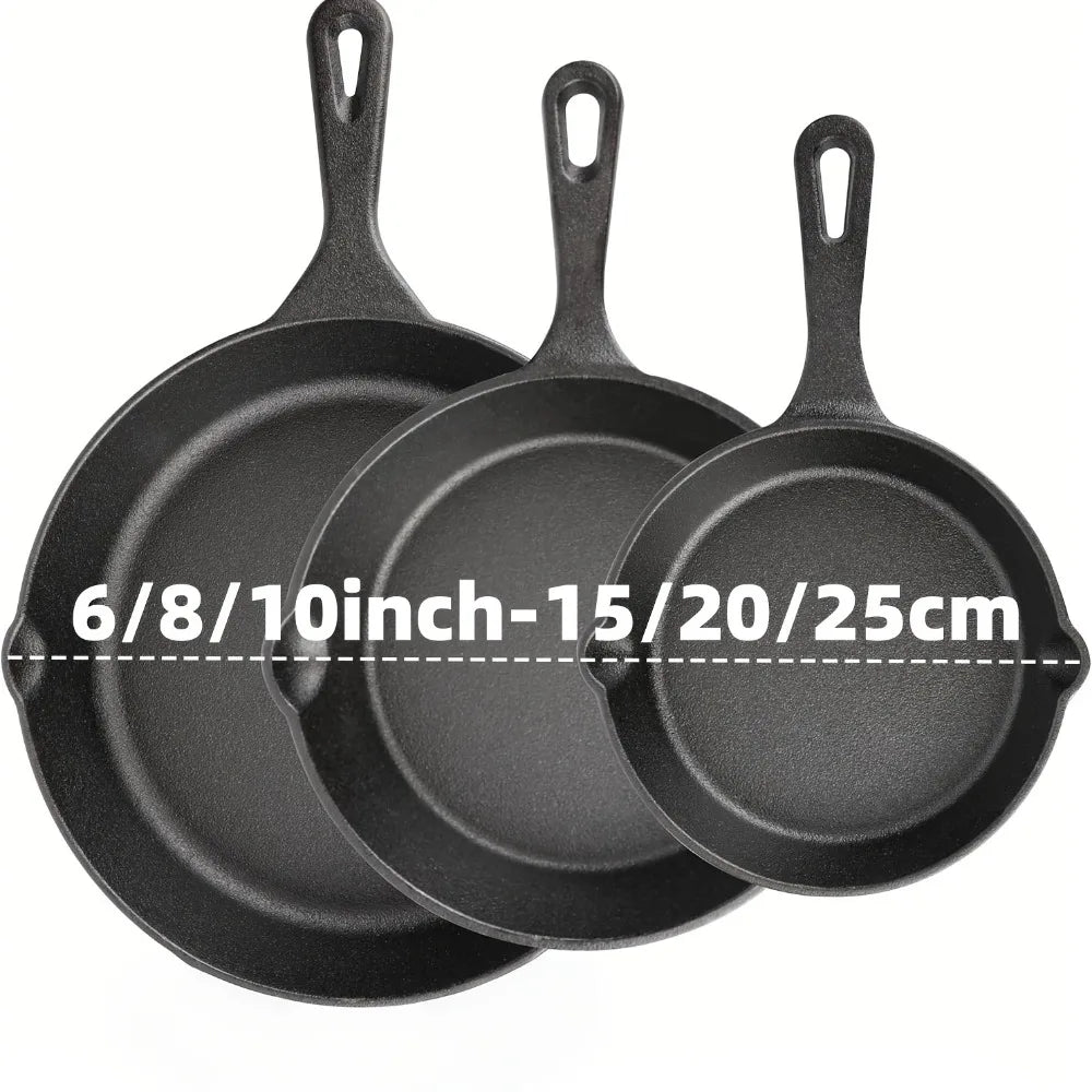 Pre-Seasoned Cast Iron Skillet Set
