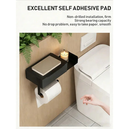 Bathroom Tissue Paper Holder With Shelf