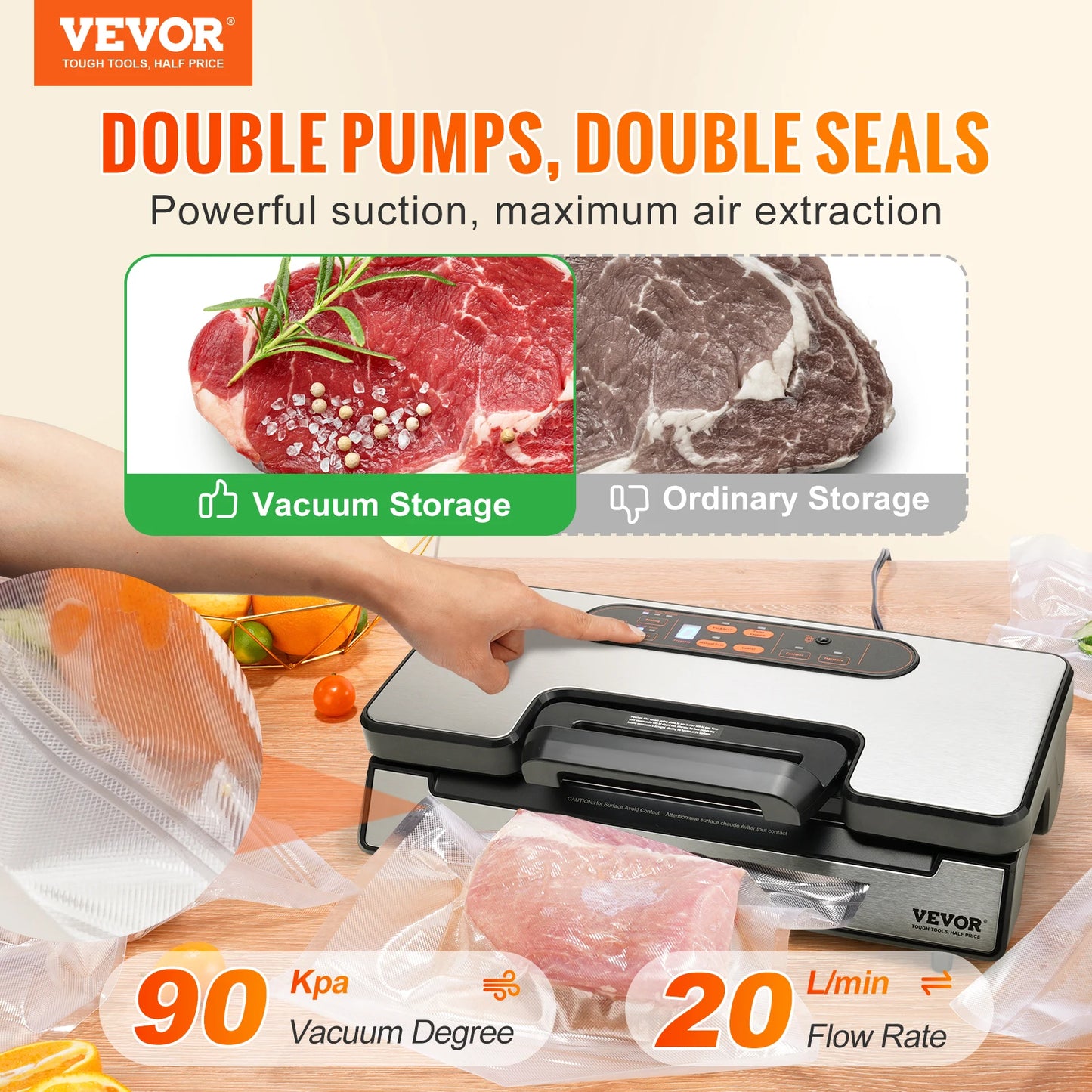 Vacuum Sealer with 10 Free Vacuum Bags