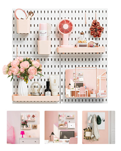Pink Pegboard Wall Organizer Kit