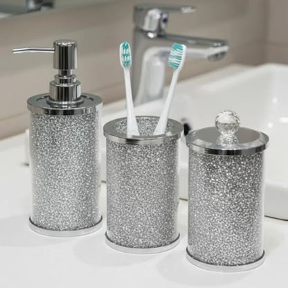 Glass Bathroom Accessory Set