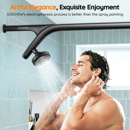 Dual Shower Head System for Couples | Adjustable Tandem Stainless Steel Shower Rod