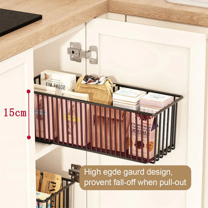 Space Saving Slide-Out Cabinet Organizers