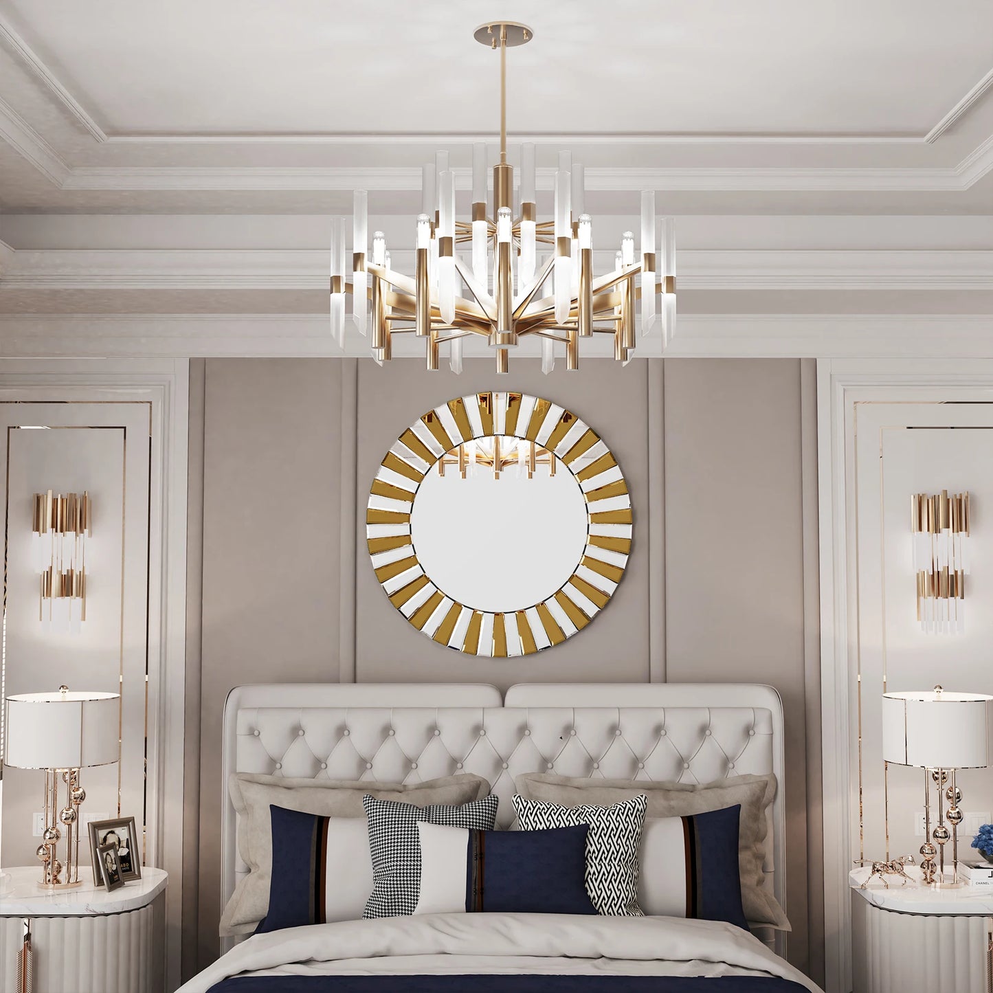 Gorgeous Large Round Decorative Accent Mirror