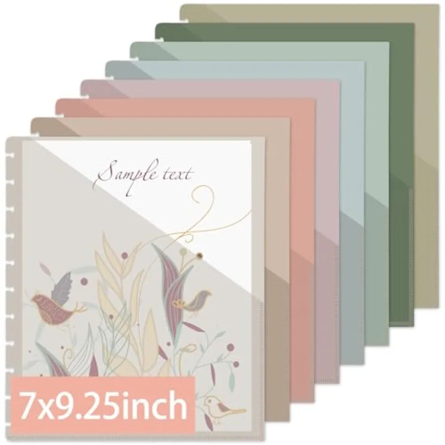 8-Piece Discbound Dividers with Pockets | Colorful Planner Inserts