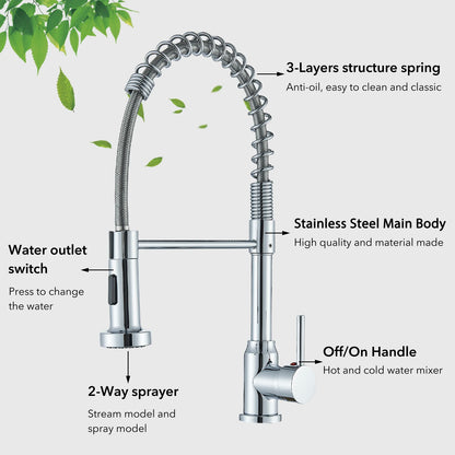 Modern Pull-Down Kitchen Faucet