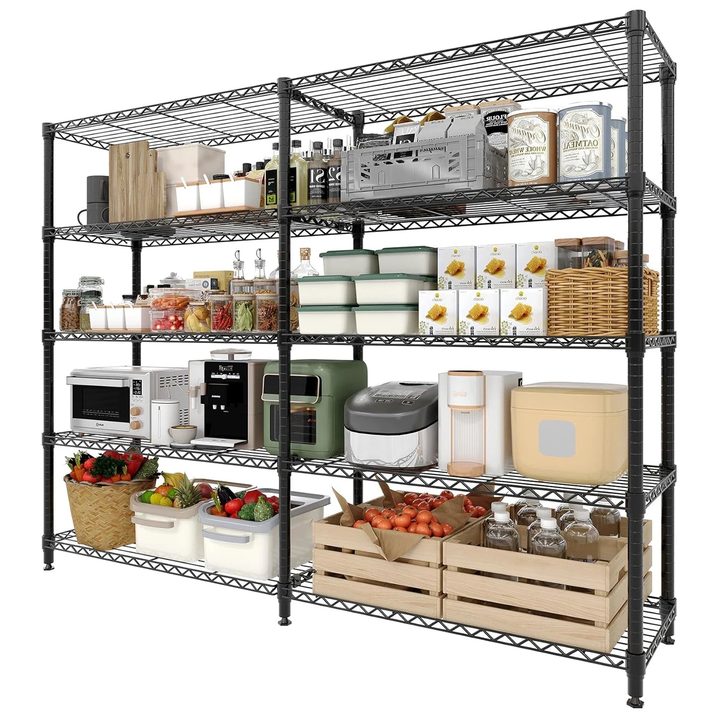 Heavy-Duty Adjustable Metal Storage Shelves