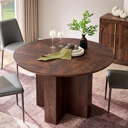 Luxury 47" Round Pedestal Dining Room Table