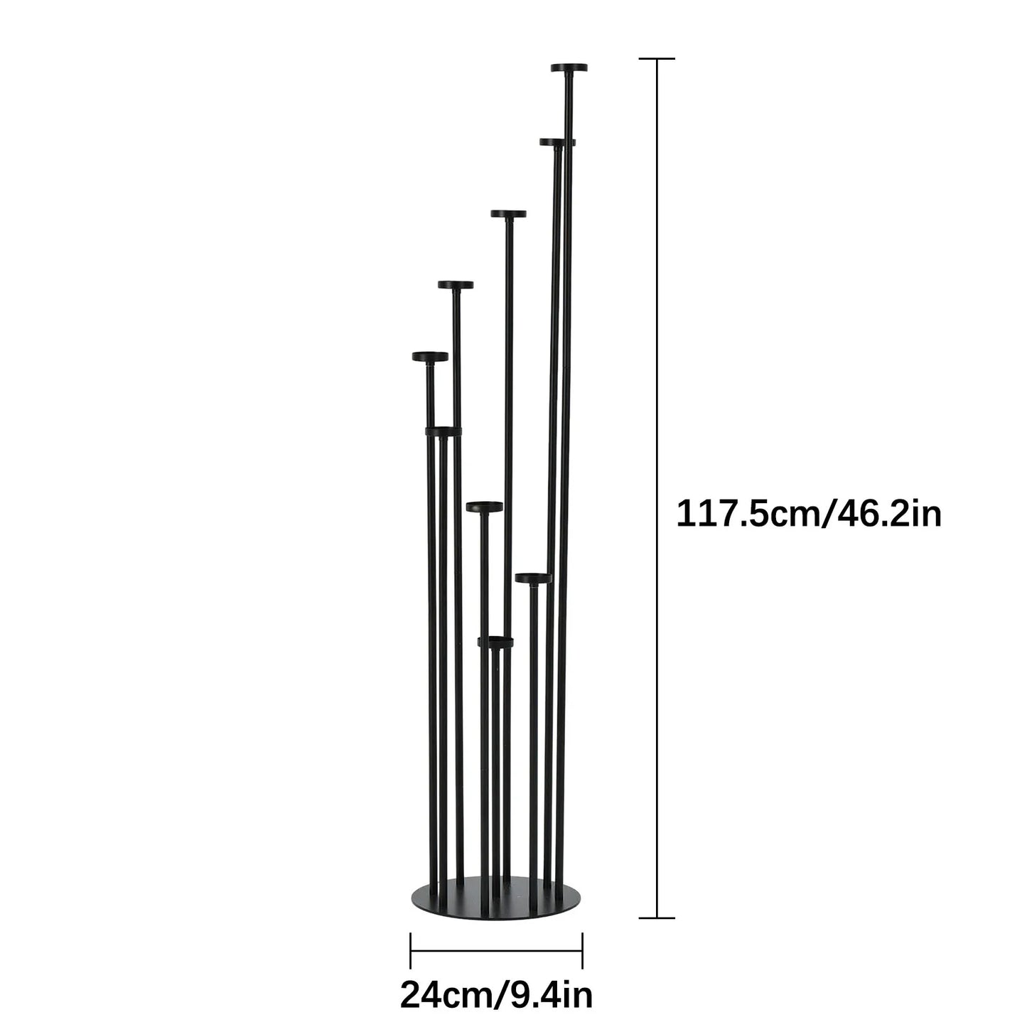 Beautiful 9-Arm Ascending Iron Candelabra