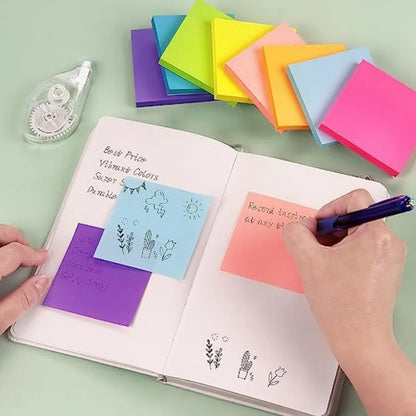8-Pack Colorful Sticky Notes 3" x 3" | Self-Stick Memo Pads, 680 Sheets