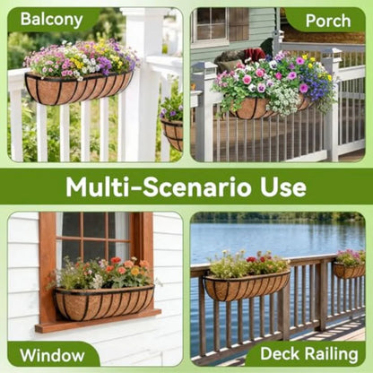 Balcony Flower Boxes with Coco Liner