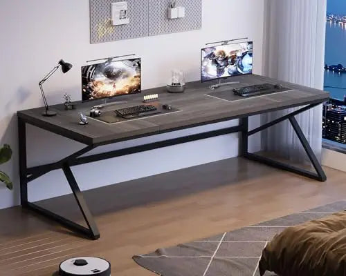 Spacious Farmhouse Style Home Office Desk