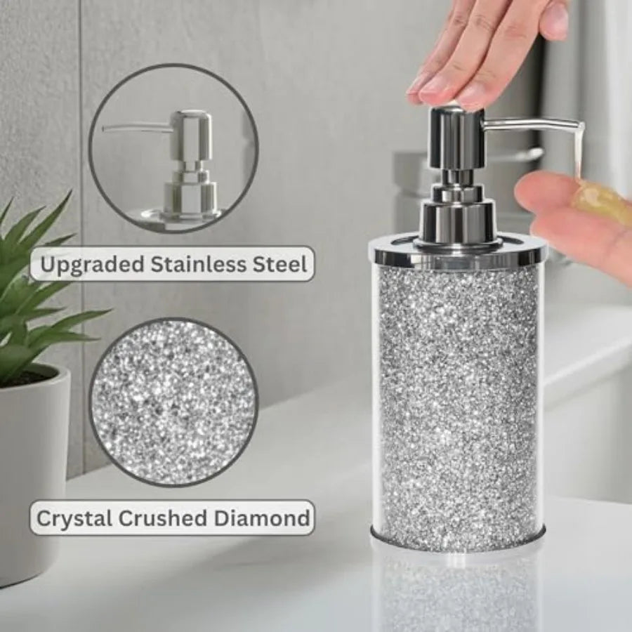 Glass Bathroom Accessory Set
