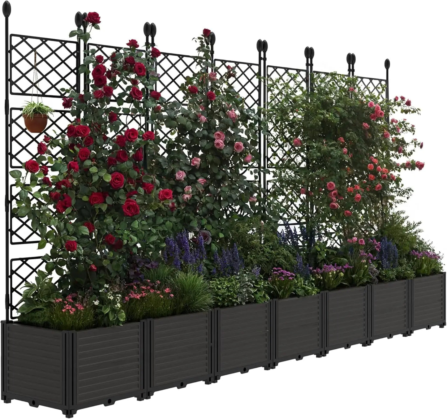 Raised Garden Planter Box with Trellis