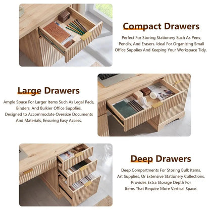Modern Executive Desk with Storage