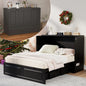 Full-Size Murphy Bed, Cabinet with Storage Plus USB Charging