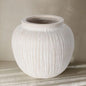 Beautifully Handcrafted Whitewashed Terracotta Vase