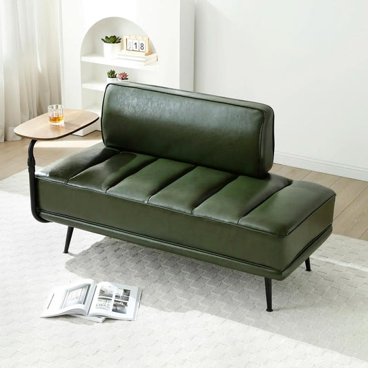 Small Modern Loveseat with Swivel Tray Table