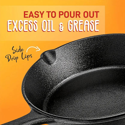 Pre-Seasoned Cast Iron Skillet Set