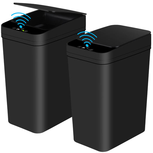 Touchless Bathroom Trash Cans, Set of 2