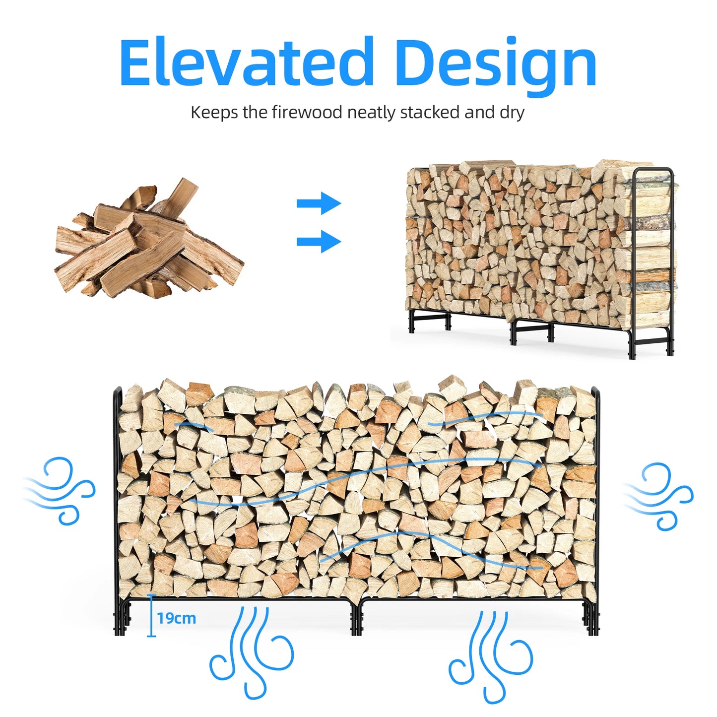 Heavy-Duty Firewood Log Rack